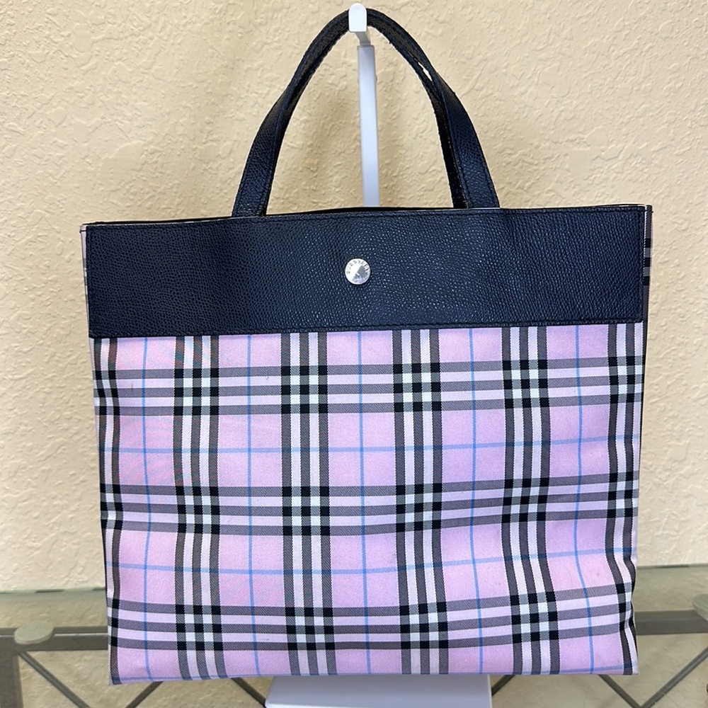 Burberry Tote Bag Handbag Pink
